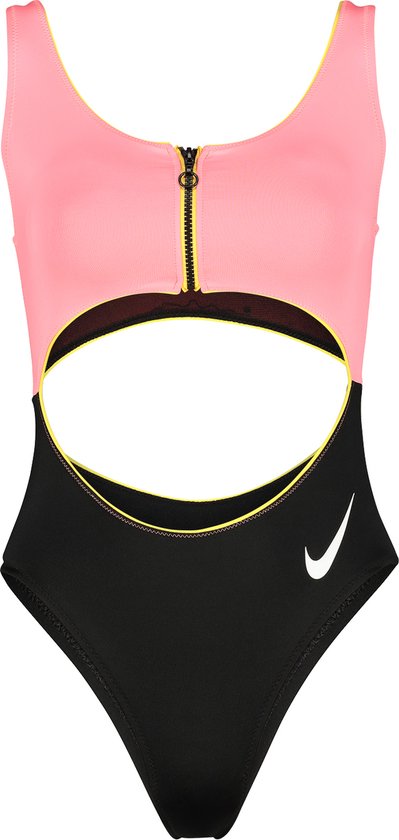 Nike Swim Colorblock Cutout Badpak Sneldrogend, platte naden, ondoorzichtig dankzij de voering