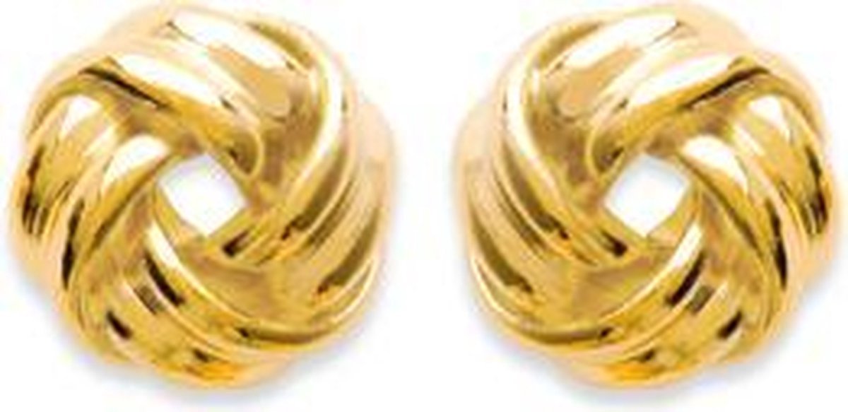 Amanto Oorbellen Freekje L - 925 Zilver Verguld - ∅10mm