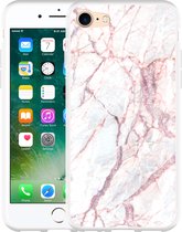 iPhone 7 Hoesje White Pink Marble - Designed by Cazy