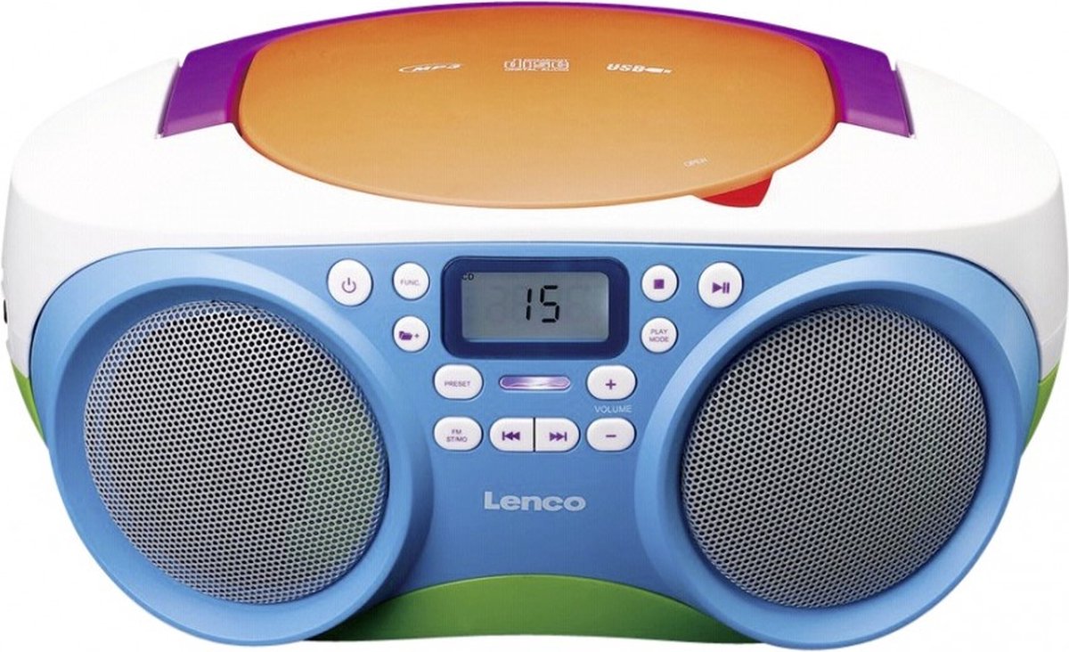 Lenco SCD-41 - Draagbare Radio cd speler met mp3 USB en AUX - Kids
