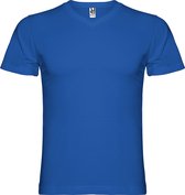 Kobaltblauw T-shirt 'Samoyedo' met V-hals merk Roly maat M