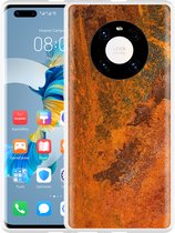 Huawei Mate 40 Pro Hoesje roestig metaal Designed by Cazy