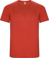 Rood unisex sportshirt korte mouwen 'Imola' merk Roly maat 3XL