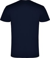 Donkerblauw T-shirt 'Samoyedo' met V-hals merk Roly maat L