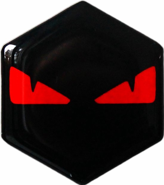 Piaggio Zip Logo Boze Ogen Rood - Piaggio Zip Accessoires - Embleem ...