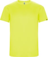 Fluorescent Geel unisex sportshirt korte mouwen 'Imola' merk Roly maat XL