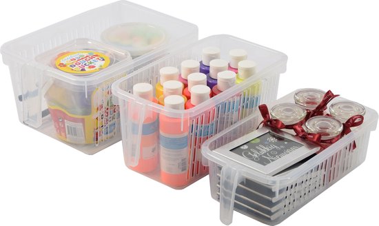 Vca Nsay Lot de 6 paniers de rangement en plastique tressé pour cuisine