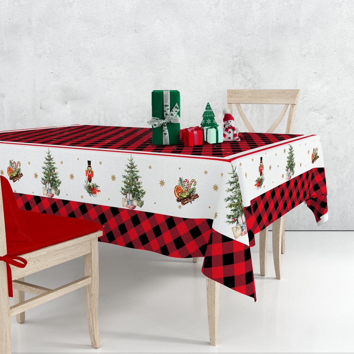 nieuwjaar tafel - tafelkleed - Christmas - tafelkleed Christmas - tafellaken - tafelkleed buiten binnen- rechthoekig - 160 x 220 cm - table cloth
