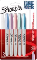 Sharpie permanente markers | Mystic Gem speciale editie | fijne punt | diverse kleuren | 5 stuks