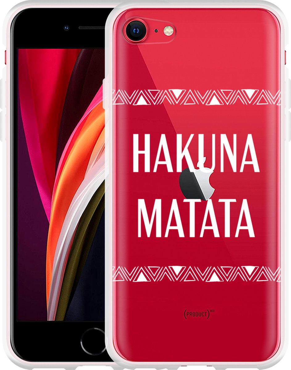 iPhone SE 2020 Hoesje Hakuna Matata white - Designed by Cazy