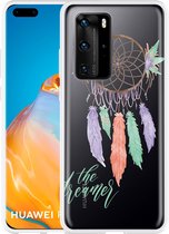 Huawei P40 Pro Hoesje Watercolor Dreamcatcher Designed by Cazy