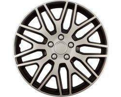 Wieldoppen Dakar Zilver/Zwart 16 inch - set (4 stuks)