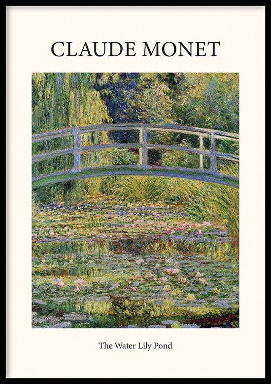 Poster The Water Lily Pond - 30x40 cm - Geschilderd door Claude Monet - Schilderkunst - Beroemde Schilder - Exclusief fotolijst - WALLLL