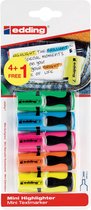 Edding mini surligneur 7, blister de 5 (4 + 1 gratuit) couleurs assorties 10 pièces