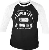 The Office Raglan top -2XL- Employee Of The Month Zwart/Wit