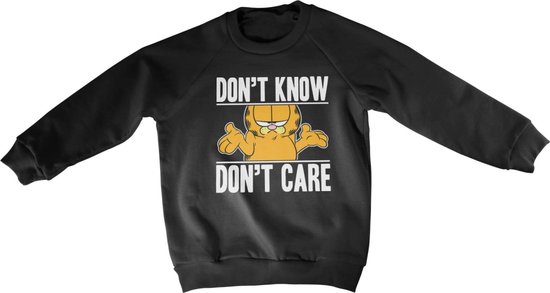 Garfield Sweater/trui kids -Kids tm 12 jaar- Don't Know - Don't Care Zwart