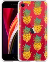 Hoesje Geschikt voor iPhone SE 2020 Hoesje Pineapple