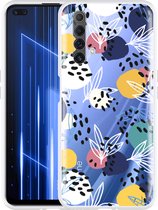 Realme X50 Hoesje Abstract Flowers - Designed by Cazy