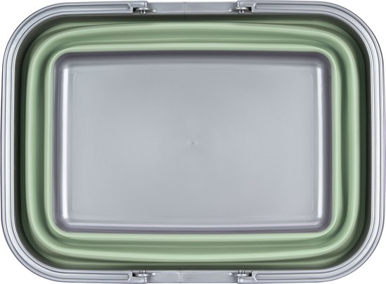 Abbey Camp Afwasteil Opvouwbaar - 16 Liter - Groen/Grijs van Merkloos — afbeelding 2