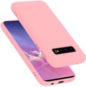 Cadorabo Hoesje geschikt voor Samsung Galaxy S10 4G in LIQUID ROZE - Beschermhoes gemaakt van flexibel TPU silicone Case Cover