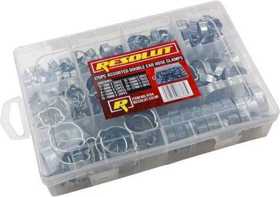Dubbele oor slangklem (2-oor klemmen) assortiment 175-delig van US.PRO Tools by Bergen — afbeelding 5