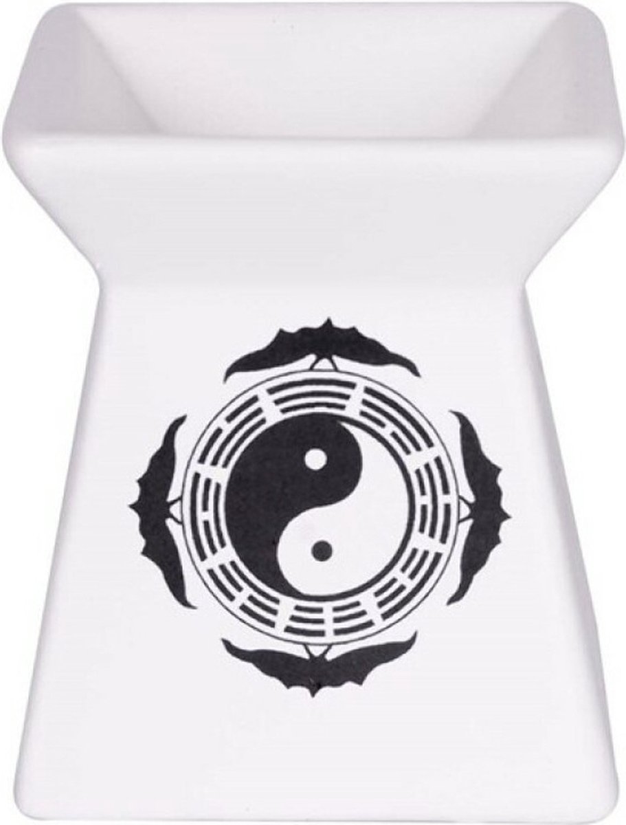 Geurolie brander/verdamper 7 x 8 cm voor etherische olie ying yang