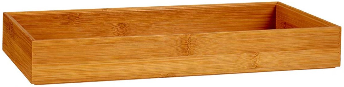 Gerim - Kast/lade sorteer organizer bamboe houten bakje 38 x 15 x 5 cm