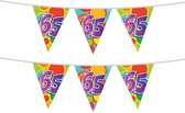Haza Vlaggetjes 65 jaar - leeftijd verjaardag - 2x stuks - plastic 10m