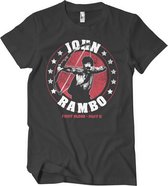 Rambo Heren Tshirt -2XL- John BOW Zwart