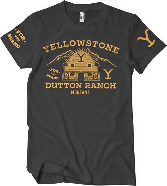 Tshirt Homme Yellowstone -XL- Zwart Grange
