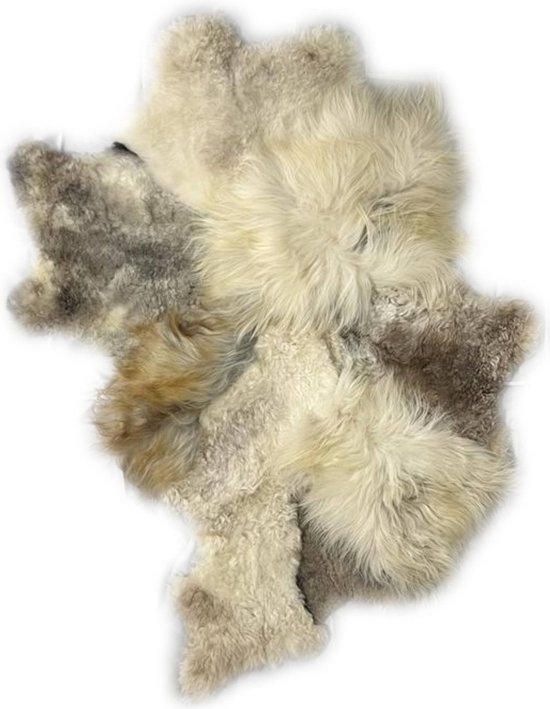Plaid en peau de mouton en forme de blanc PTMD Furry Mix