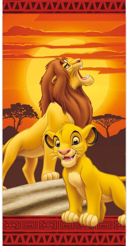 Disney The Lion King Strandlaken Mufasa & Simba - 70 x 140 cm - Katoen