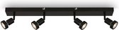 BRILONER - Plafondlamp - Plafondspot - keukenlamp - zwenkbaar - 5W - incl. 4xGU10 - zwart