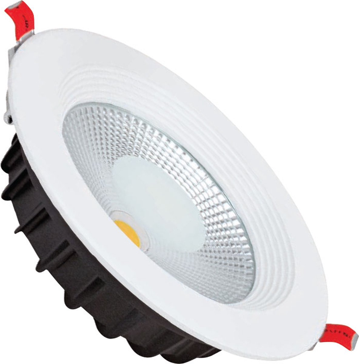 LED Downlight - Inbouw Rond 5W - Helder/Koud Wit 6400K - Mat Wit Aluminium - Ø90mm