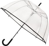 Paraplu Ø85cm- Transparant - Stormbestendig - Zwart