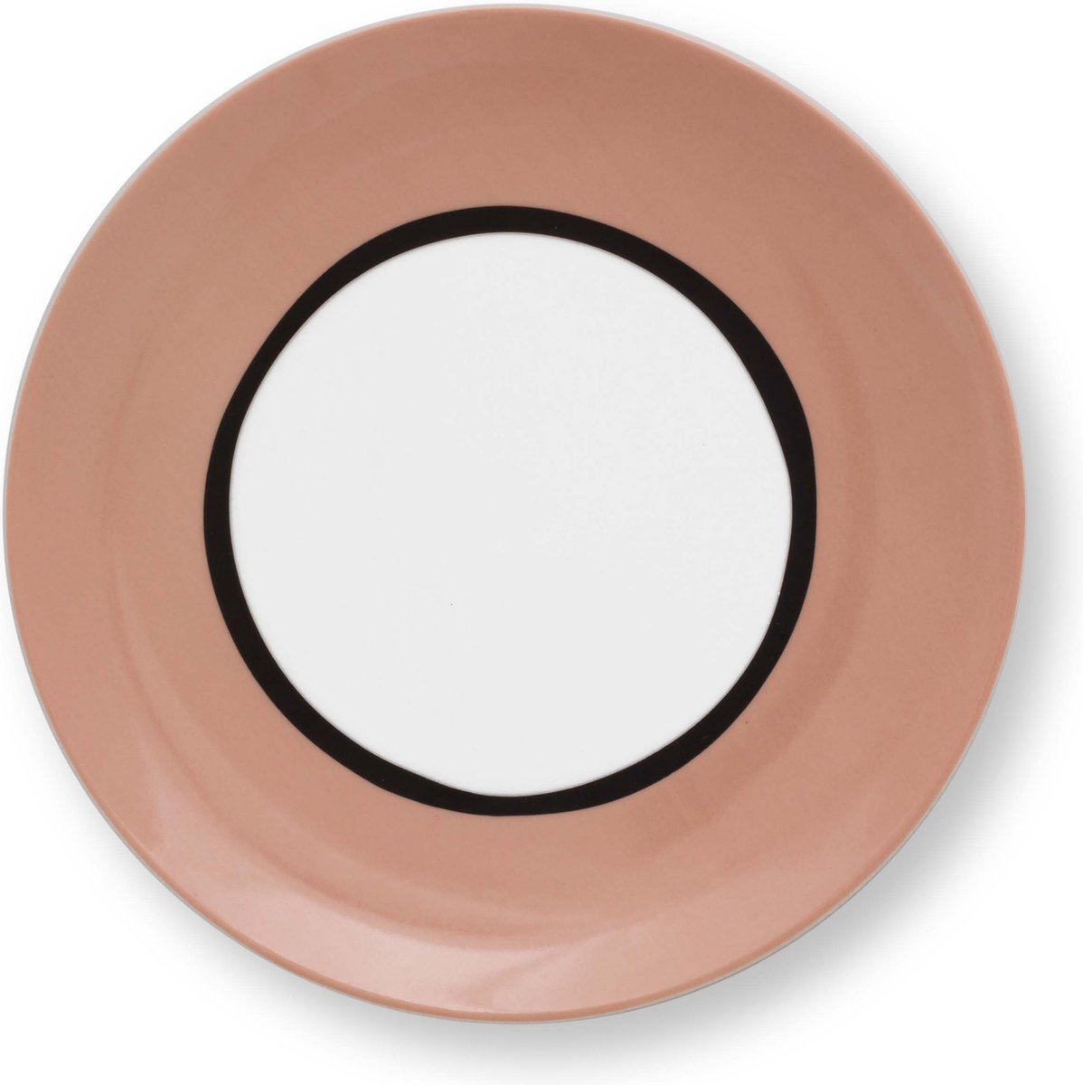 VT Wonen Circles soft Clay Pink - gebaksbord - ⌀ 18cm - porselein - roze servies - vt wonen servies - gebaksbordjes met cirkels