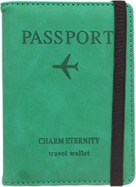 Luxe Paspoorthouder | RFID-Safe Paspoorthoes | Paspoort Hoesje | Beschermcover | Kleur: Groen