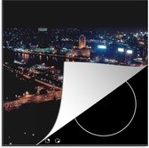 KitchenYeah® Inductie beschermer 78x78 cm - De nacht over Caïro - Egypte - Kookplaataccessoires - Afdekplaat voor kookplaat - Inductiebeschermer - Inductiemat - Inductieplaat mat