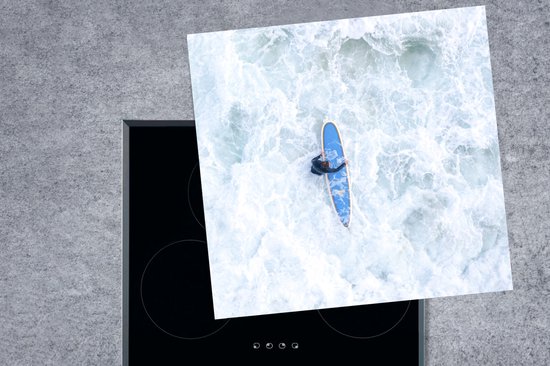 KitchenYeah® Inductie beschermer 78x78 cm - Sport - Surfen - Golven - Kookplaataccessoires - Afdekplaat voor kookplaat - Inductiebeschermer - Inductiemat - Inductieplaat mat