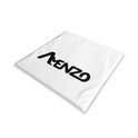 Witte LP-hoes met een zwart logo in handschriftstijl, met de tekst 'AMENZO'.