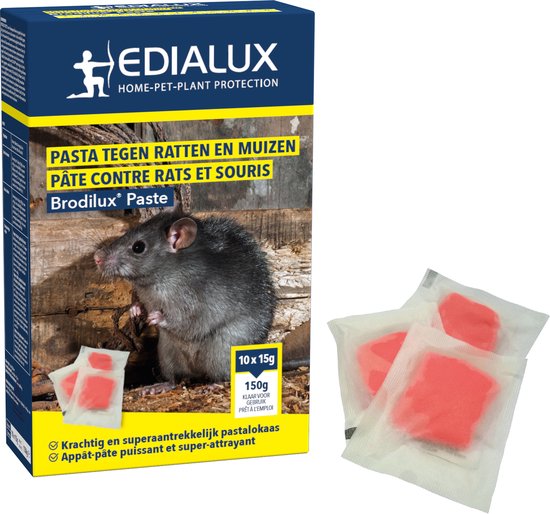 Pâte Brodilux 150gr - poison de souris / poison de rat - contre