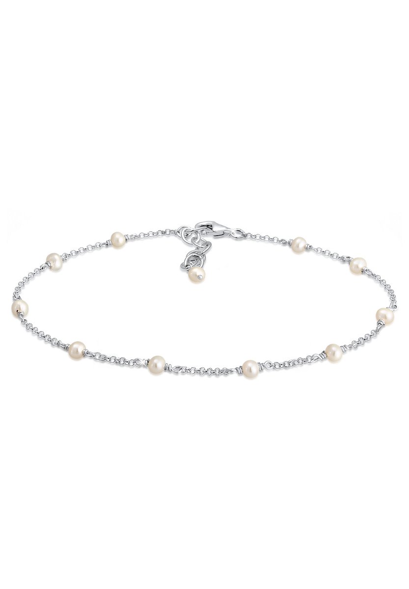 Elli - Enkelbanden - Dames Enkelbandje Elegant met Zoetwaterparels in 925 Sterling Zilver - Dames