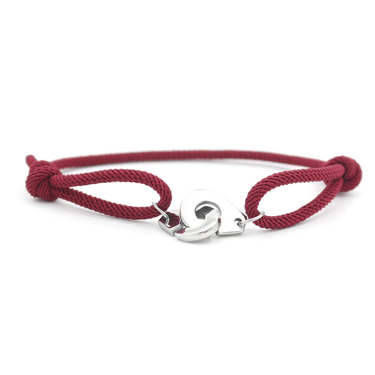 Kungu luxe rope majestic line armband voor heren en dames - Bordeaux - Verstelbaar - Cadeau - Geschenk - Voor Man - Vrouw - Armbandje - Jewellery