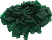 100 Bouwstenen 1x4 | Transparant Groen | Compatibel met Lego Classic | Keuze uit vele kleuren | SmallBricks