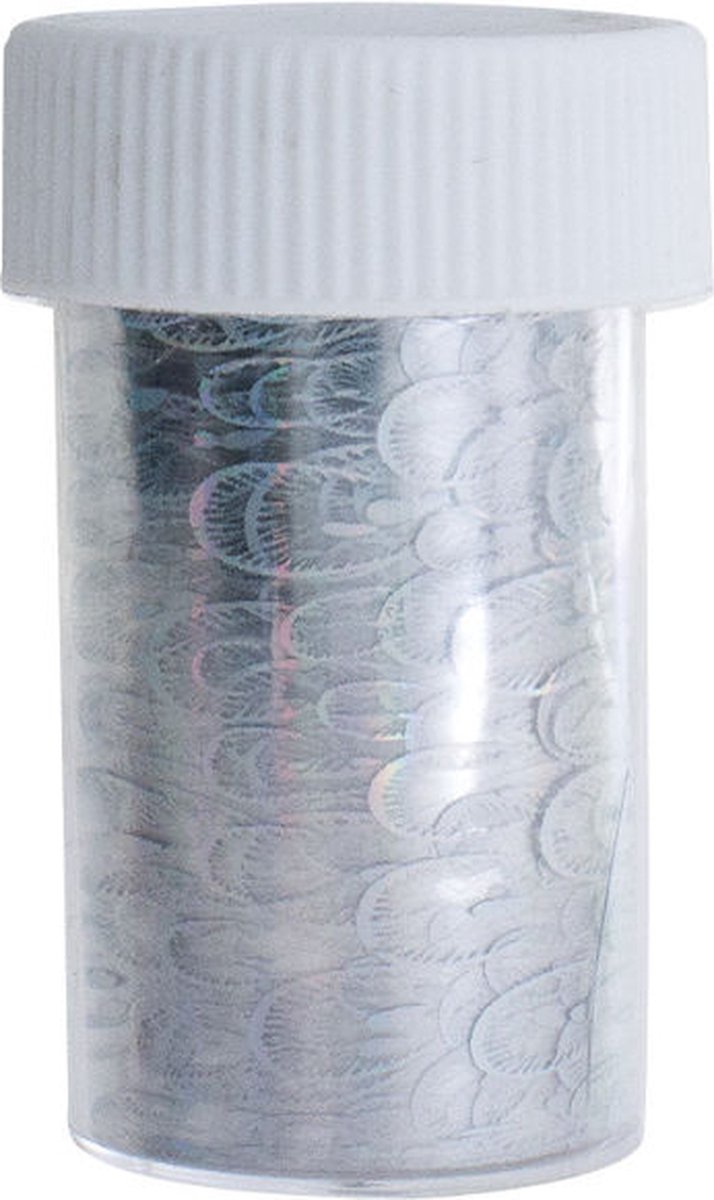 Goedkoopste DRM Transferfolie Nageldecoratie 100cm. Transparant Holografisch 8-17