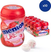 Mentos suikervrije kauwgom - Pure Fresh Strawberry - 10 x 24g