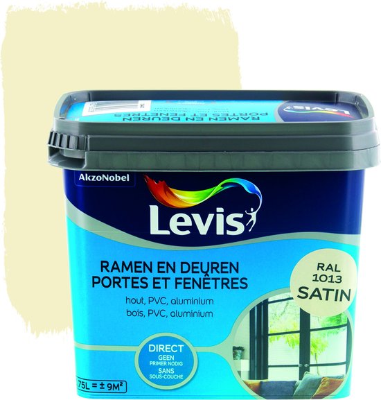 Fenêtres et Portes Levis White huître satiné (Ral 1013) 0,75 L.