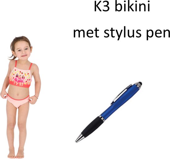 K3 Bikini - Lemons girls. Maat 134/140 cm - 9/10 jaar met Stylus Pen.