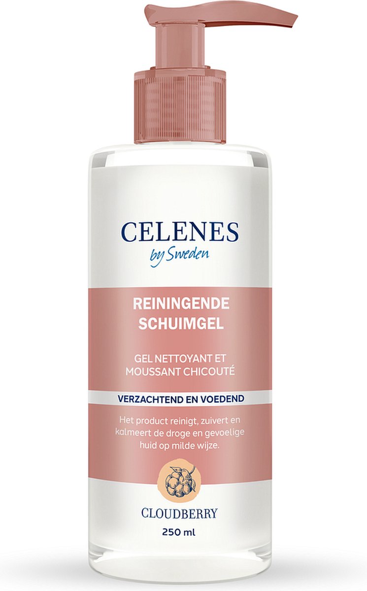 Celenes by Sweden Cloudberry Foaming & Cleansing Gel - Gezichtsverzorging - Droge & Gevoelige Huid - 250ml