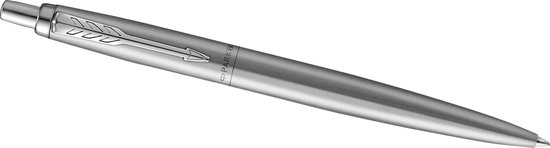 Parker Jotter XL balpen | Monochroom roestvrij staal | Medium punt | Blauwe inkt | Geschenkdoos